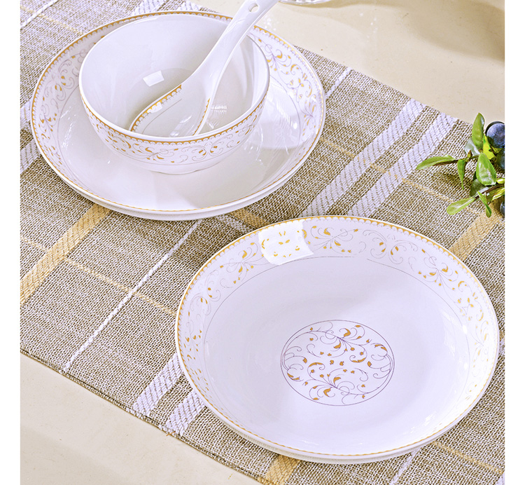 Dishes suit sun island home 20 head of jingdezhen ceramic tableware portfolio to eat noodles bowl chopsticks sets with a gift