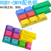 CMYK RGBY big key color key Cap mac cap PBT frosted wear-resistant mechanical keyboard customized GH60