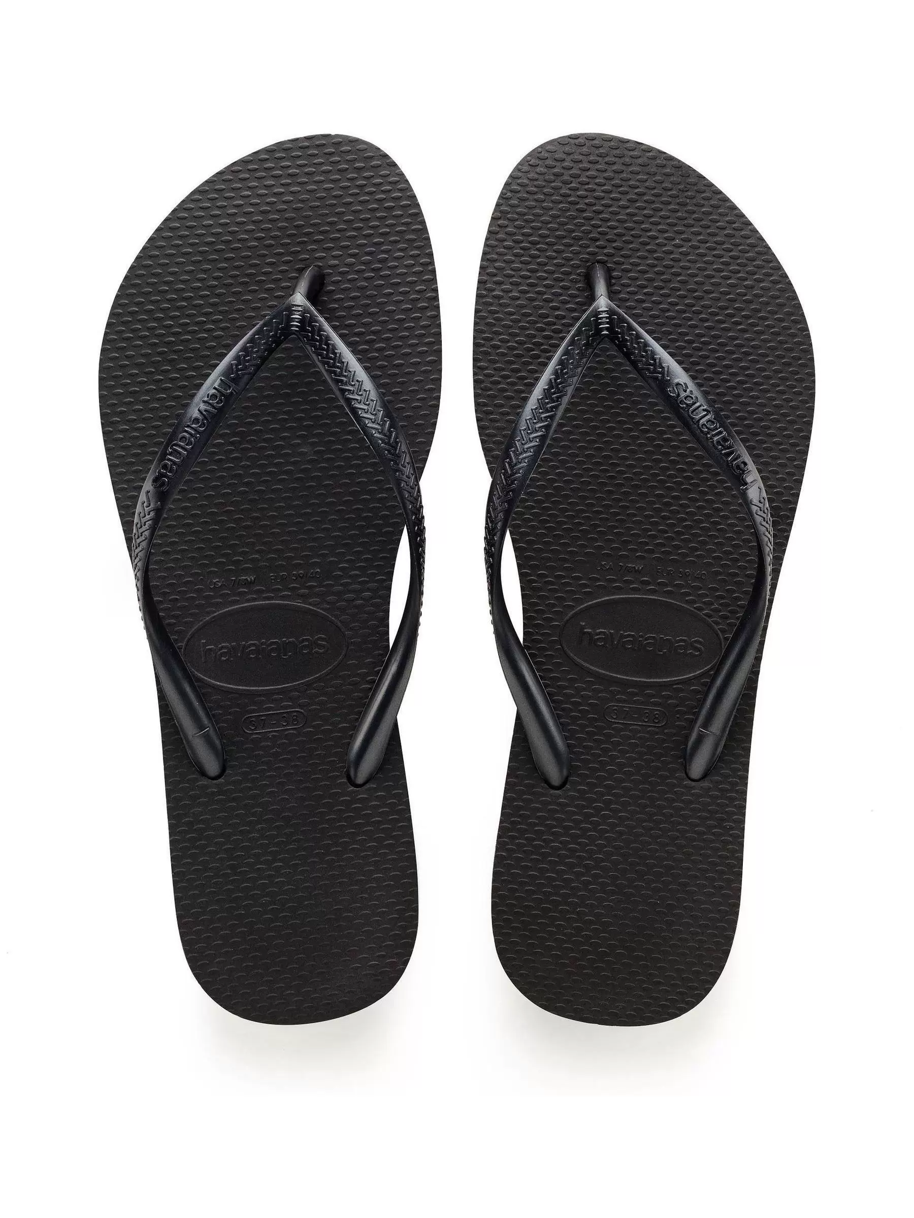 Шлепанцы Havaianas, нескользящие классические сланцы с тонким ремешком