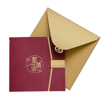 Business invitations custom invitations opening envelopes Chinese style invitations high-end birthday cards creative event meetings