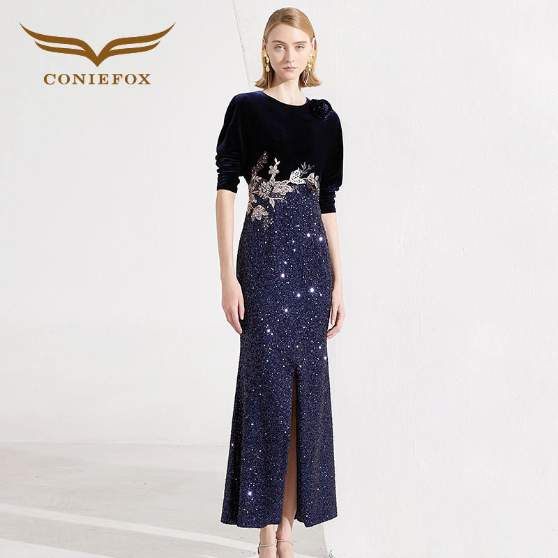 Creative Fox Evening Dress for Women 2026 New Style High-End Elegant Socialite Dress Annual Meeting Host Performance Costume Creative Fox Evening Dress for Women 2026 New Style High-End Elegant Socialite Dress Annual Meeting Host Performance Costume