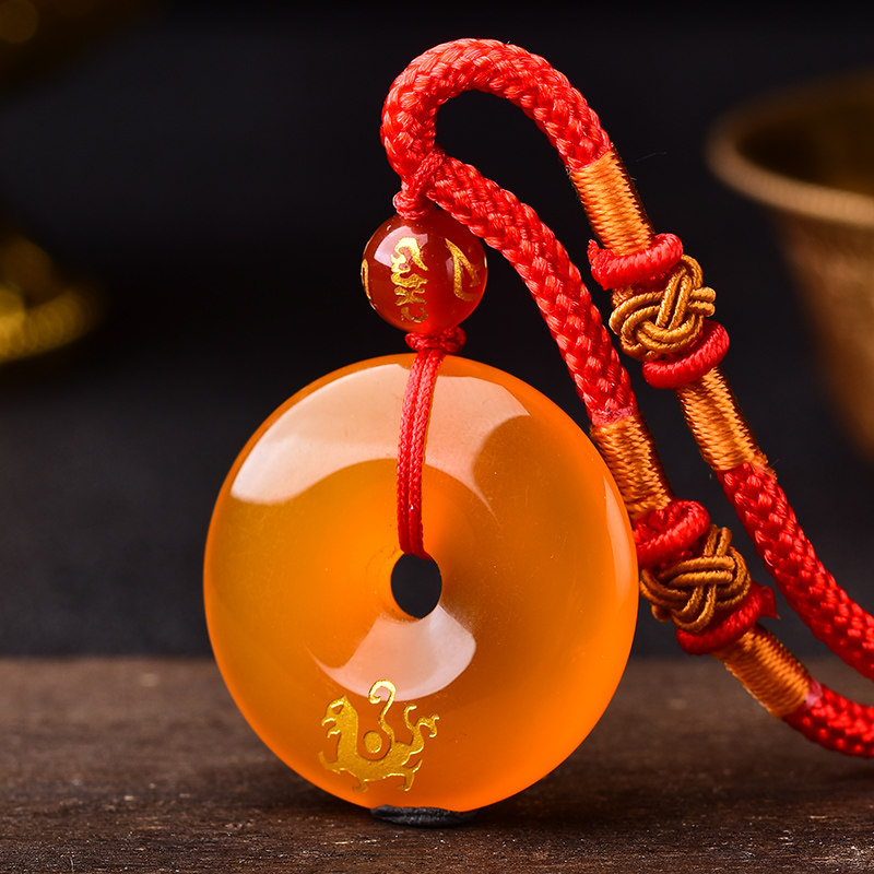 2023 Zodiac Monkey Dragon Seal Dignified Pendant Belongs to Monkey Tianfu Nalu Chrysoprase Necklace Safe Keychain for Men and Women