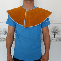 Cowhide welder shawl shoulder pads dust-proof spark-proof wear-resistant and hot-resistant welding hat welding protective supplies