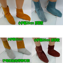  Cowhide electric welding foot guard leg guard welder foot cover protective foot cover wear-resistant heat insulation and fire protection flower splash foot guard cover