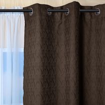 Super cost-effective metal ring finished curtain WD1201 wave(1*2 1 meter high=28 yuan)Brown 48 2 pieces
