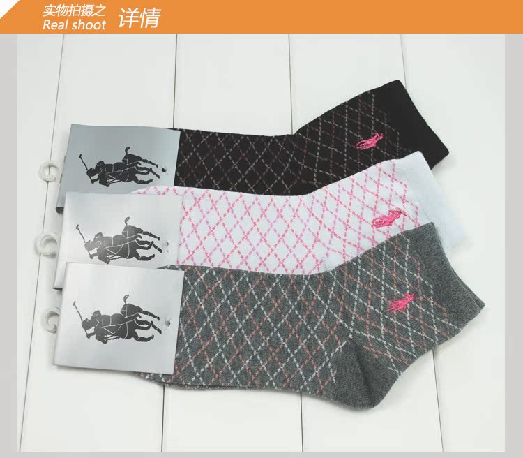 Vớ cotton nữ polo vớ nữ trong ống thể thao nhà sản xuất bán buôn 6 đôi vớ cotton nữ tất nữ cổ trung