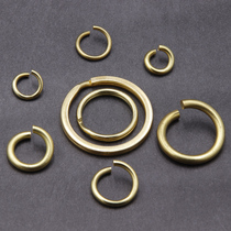 Brass key ring ring opening connection buckle car key pendant DIY metal key chain hardware leather accessories men
