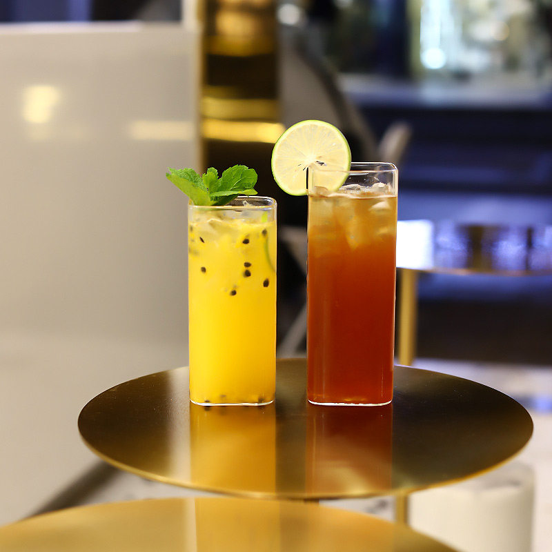 ins net red square water cup glass transparent square cup high temperature household juice drink milk cup