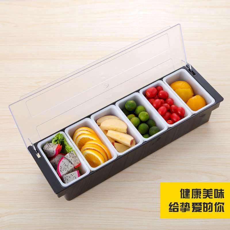 Bar Sauce Box Fruit Preservation Box Milk Tea Shop Trig Four G Five G 6 G Fruit Case Seasoned Cartridges Lid