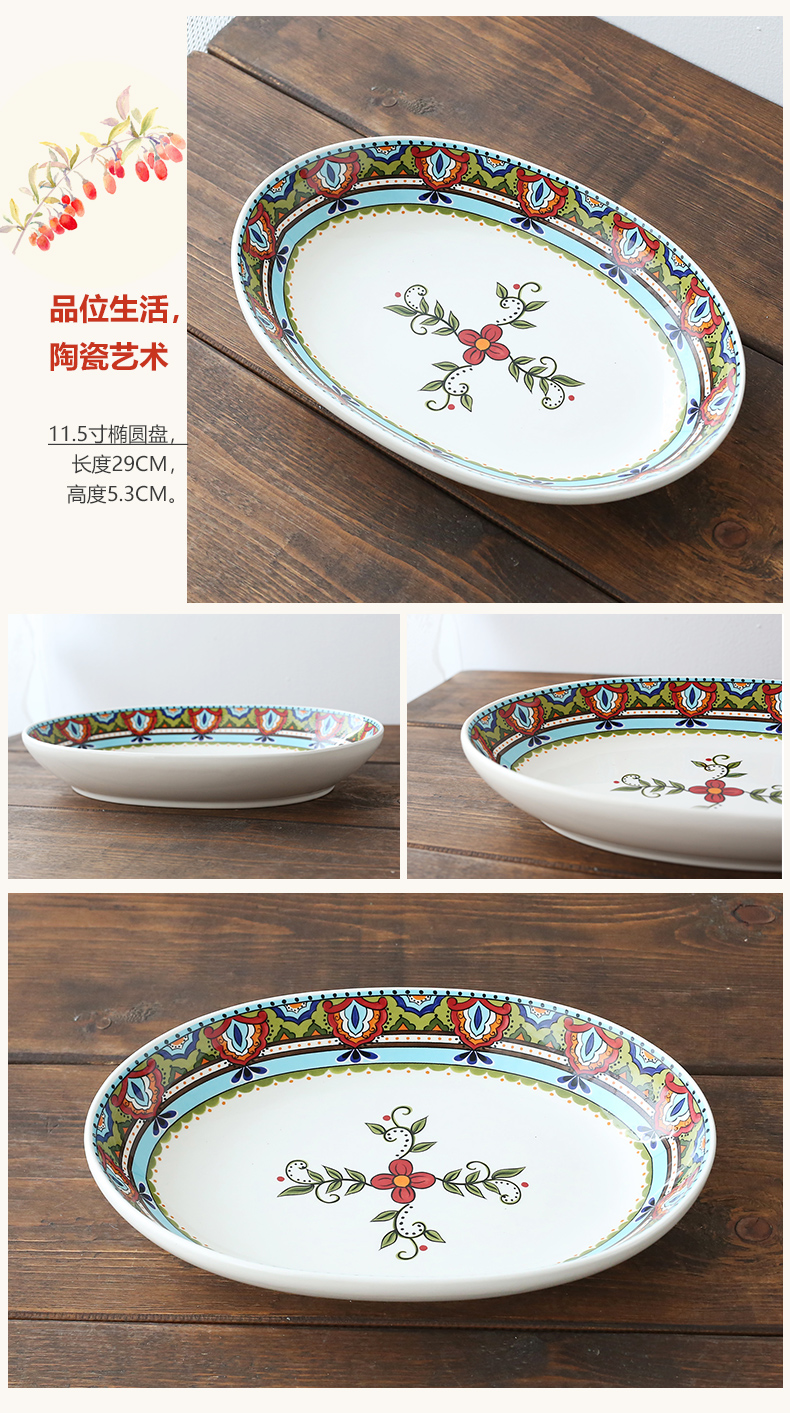 Bohemia hand - made ceramic tableware single rice noodles soup bowl web celebrity abnormity bowl plate suit household composition