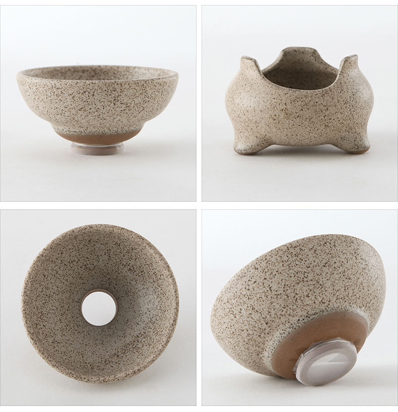 Kung fu tea accessories ceramic filter tea tea tea strainer creative violet arenaceous coarse pottery tea filter good)