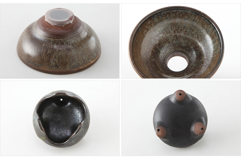 Kung fu tea accessories ceramic filter tea tea tea strainer creative violet arenaceous coarse pottery tea filter good)
