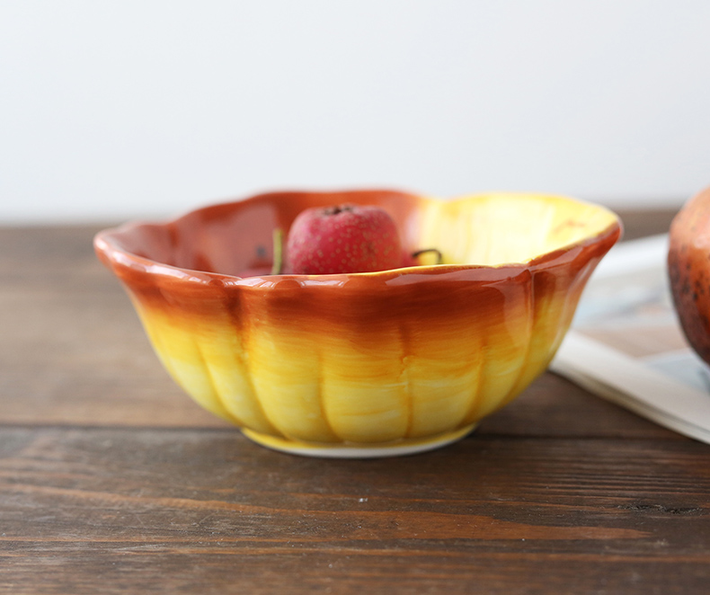 Hand - made ceramic tableware girl heart lace fruit salad bowl dessert bowl bowl irregular shaped pattern petals