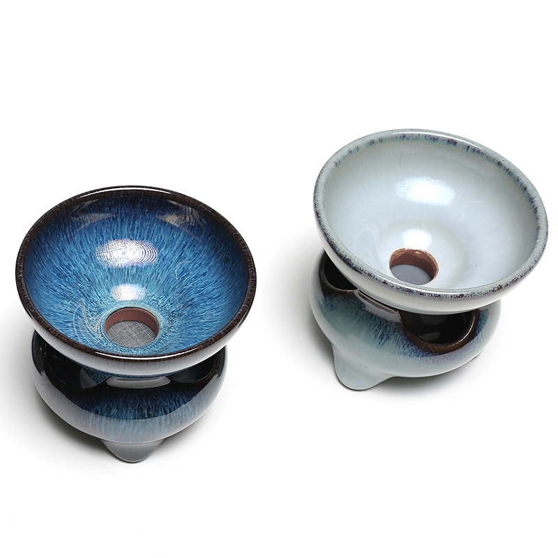 Kung fu tea accessories ceramic filter tea tea tea strainer creative violet arenaceous coarse pottery tea filter good)