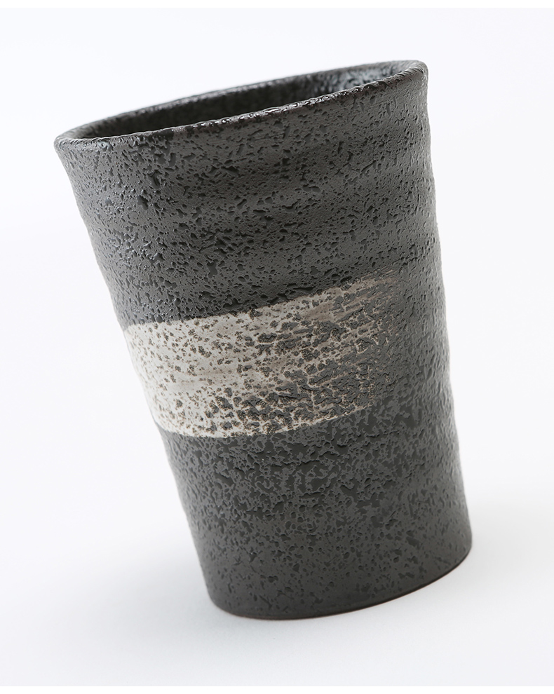 Ancient garden Japanese - style wine and coarse ceramic tableware with leading bai the qing bottle barrels of small water altar pot pot cylinder