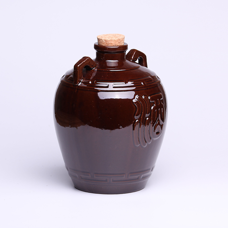 Ancient garden ceramic jar liquor bottles of archaize 5 jins of 2.5 L bottles classical empty bottle household flask