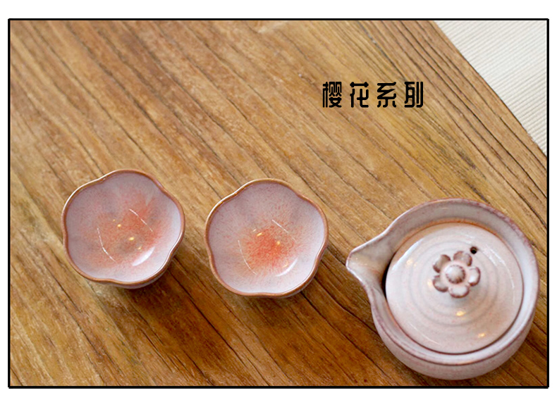 The ancient garden of coarse pottery tureen ceramic Chinese style restoring ancient ways Japanese hand grasp pot of tea, purple sand tea cup set MeiYing