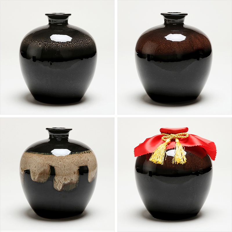 Package mail ancient garden soil in yixing pottery jars 5 jins of stock pot liquor cylinder retro home wine jar ceramic empty bottles