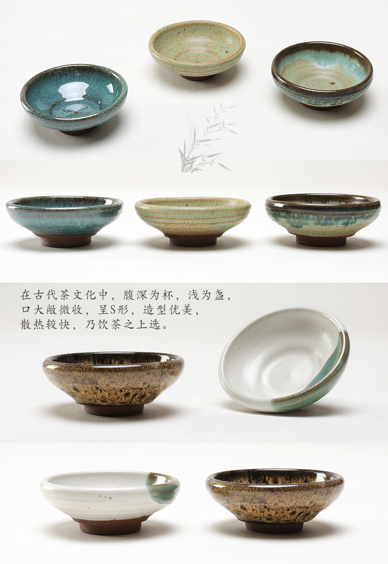 Coarse pottery Japanese kung fu single cup of tea service master cup bowl to build one sample tea cup yixing purple sand pottery and porcelain tea cups