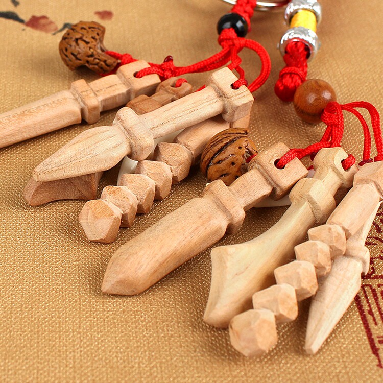 Peach wood sword baby baby children's room pendant peach wood knife peach wood axe dog tooth peach basket jewelry