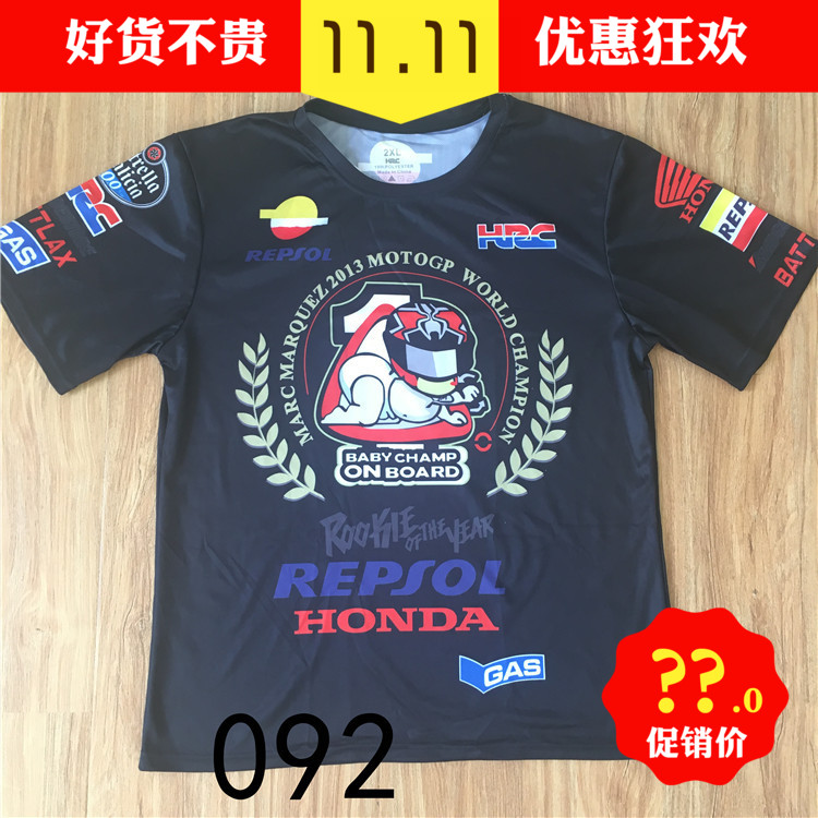 MOTO GP driver T short-sleeved T-shirt Motorcycle racing quick-drying T Breathable summer half-cut T hot sale