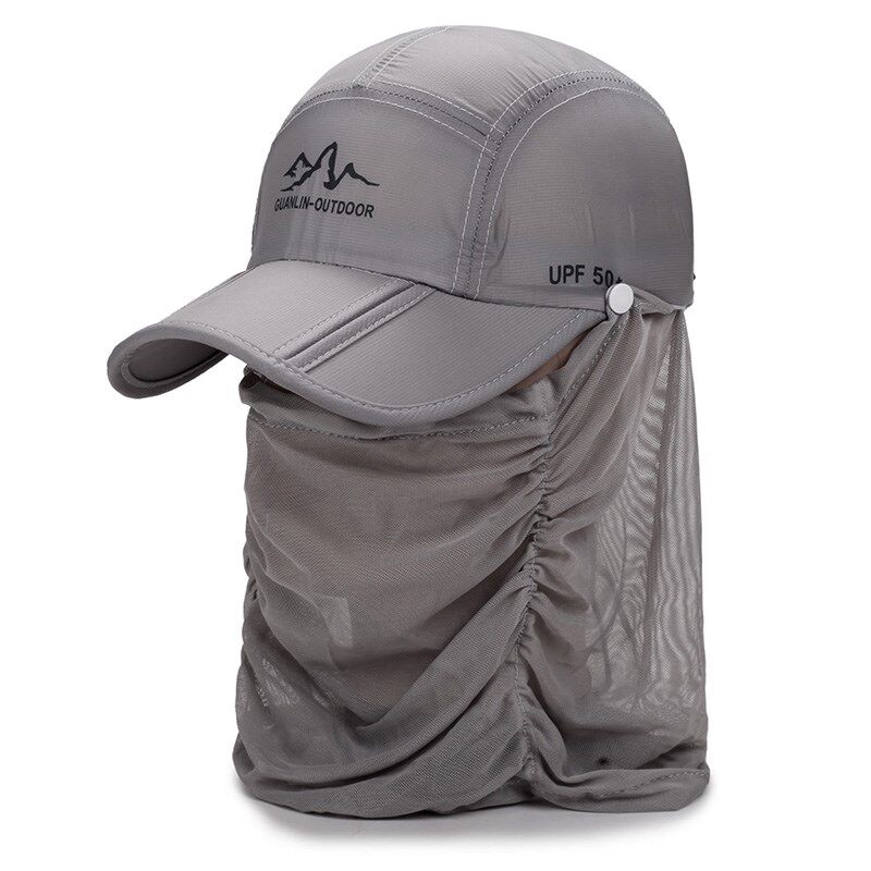 ~ Fishing Hats Men Outdoor Climbing Covered with anti-mosquito hat Women sunscreen Anti-UV mesh Veil Sun 