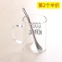 Original flavor 304 stainless steel straw spoon dual use creative cute adult extended coffee spoon children drink soup