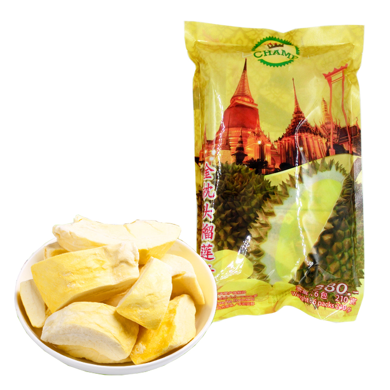 Thailand imported golden pillow dried durian 210gx3 packs of leisure snacks specialty freeze-dried fruit
