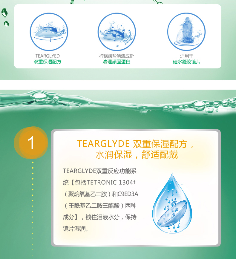 Alcon thấy Kangao thả dung dịch chăm sóc kính tàng hình Le Ming 300 * 2 + 60ml Meilu - Thuốc nhỏ mắt thuốc nhỏ mắt santen