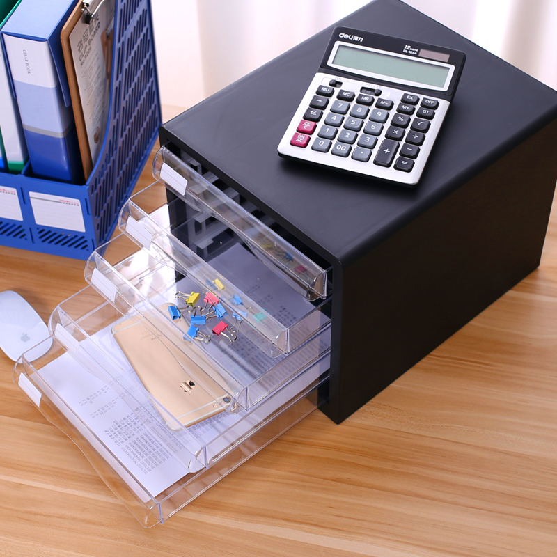 Effective Desktop File Cabinet Drawer Type 5 Layer Transparent