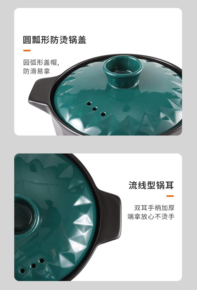 Casserole stew soup home fire gas Japanese high - capacity ceramic pan, high - temperature small stone bowl comes next