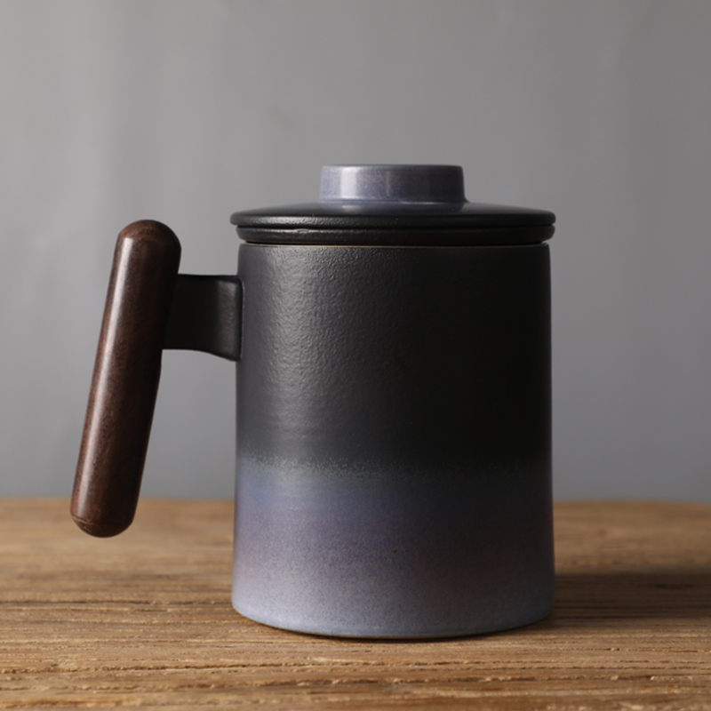 Creative Japanese ceramic cup individuality tide restoring ancient ways of household tea mugs office separation of tea cups