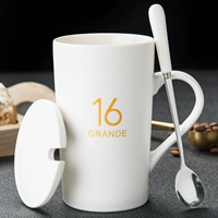 16 золотой фарфоровой крышку+ложка