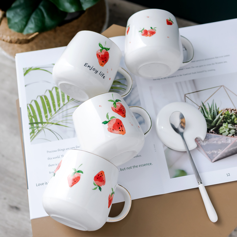 Nordic ins cup individuality creative trend express girl students home mark ceramic cup coffee cup