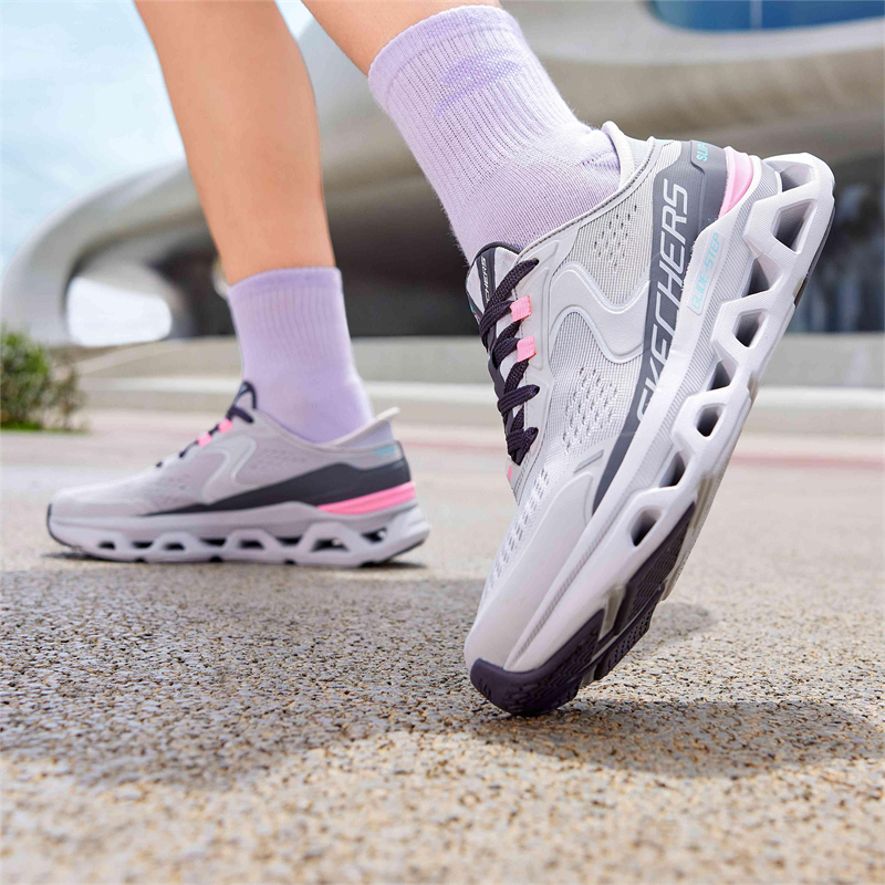Skechers Slip-On Casual Shoes for Women, Spring Sneakers, Thick-Soled Mesh Breathable Running Shoes