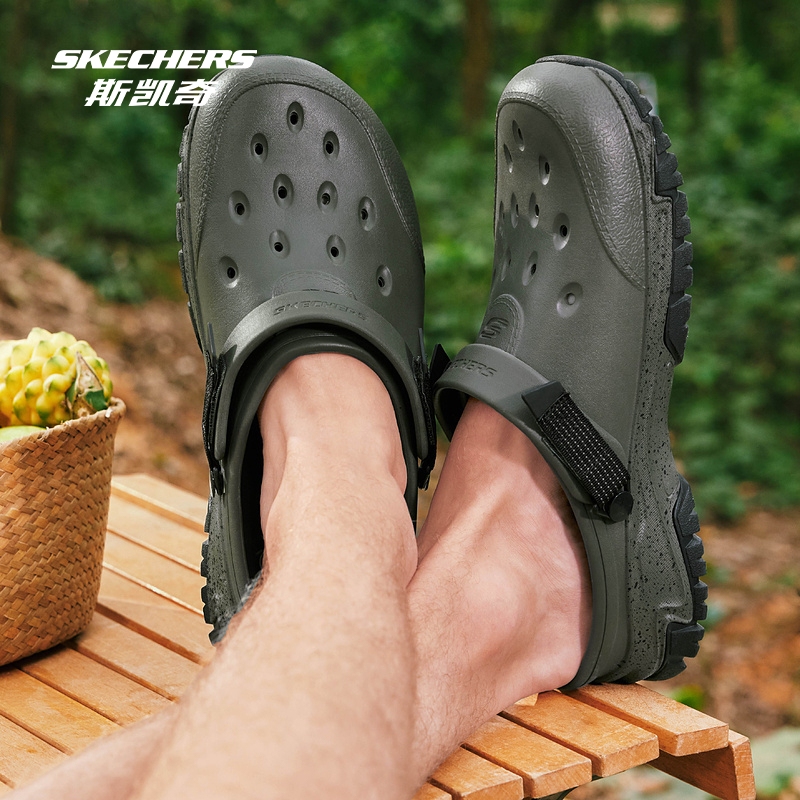 Skechers Hippo Bubble Shoes Men's Beach Shoes Summer Outdoor Breathable Thick-Soled Arch Support Sandals Skechers Hippo Bubble Shoes Men's Beach Shoes Summer Outdoor Breathable Thick-Soled Arch Support Sandals