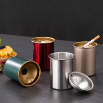 Stainless steel car ashtray multi-functional creative personality metal male general car interior ashtray with cover windproof