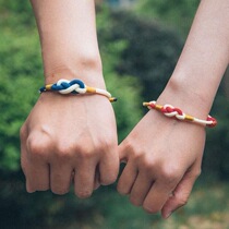 Concord couple bracelet ins niche design men and womens token a commemorative brother best friend gift hand rope