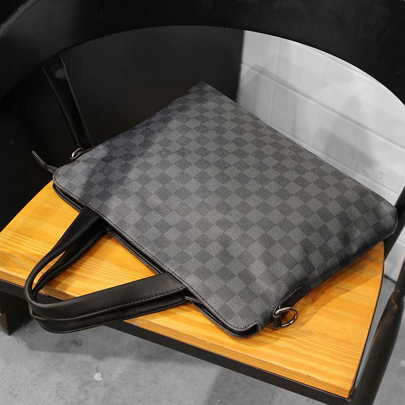 Handbag Male Yokankee Business briefbag Slipper Bag Fashion Current Slide Ladder Cortex Office bag