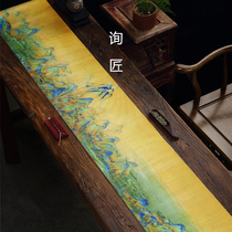 Chinese tea mat waterproof cotton linen table flag Chinese tea table tea cloth tea table mat Zen tea set accessories