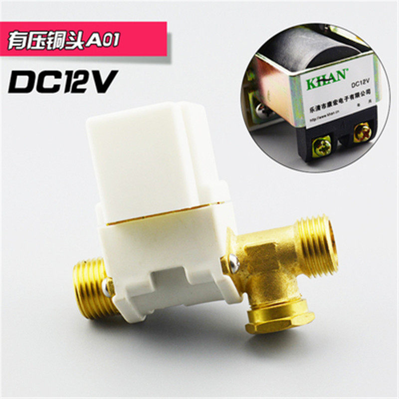 Solar water Sheung Shui solenoid valve 12V 24V universal switch control valve copper connector with check pressure often closed