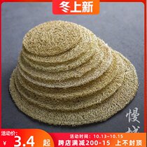 Slow City Natural Loofah mat maintenance mat tea pot mat tea set accessories loofah coaster pot pad