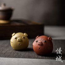 Purple Sand Small Animal Mini Tea Darling Kung Fu Available Creative Little Tea Fun Ceramic Pocket Pendulum Kungfu Tea Set Accessories