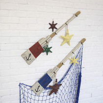 Mediterranean style creative home decoration wall-mounted wall decoration props ornaments do old vintage solid wood paddle adhesive hook