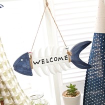 Mediterranean creative fish bone string sign personalized store welcome to list wall hanging