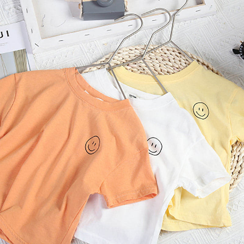 Children's pure cotton short sleeve T-shirt Summer version Han version 2021 new male and female baby Summer thin jacket small child half sleeve T