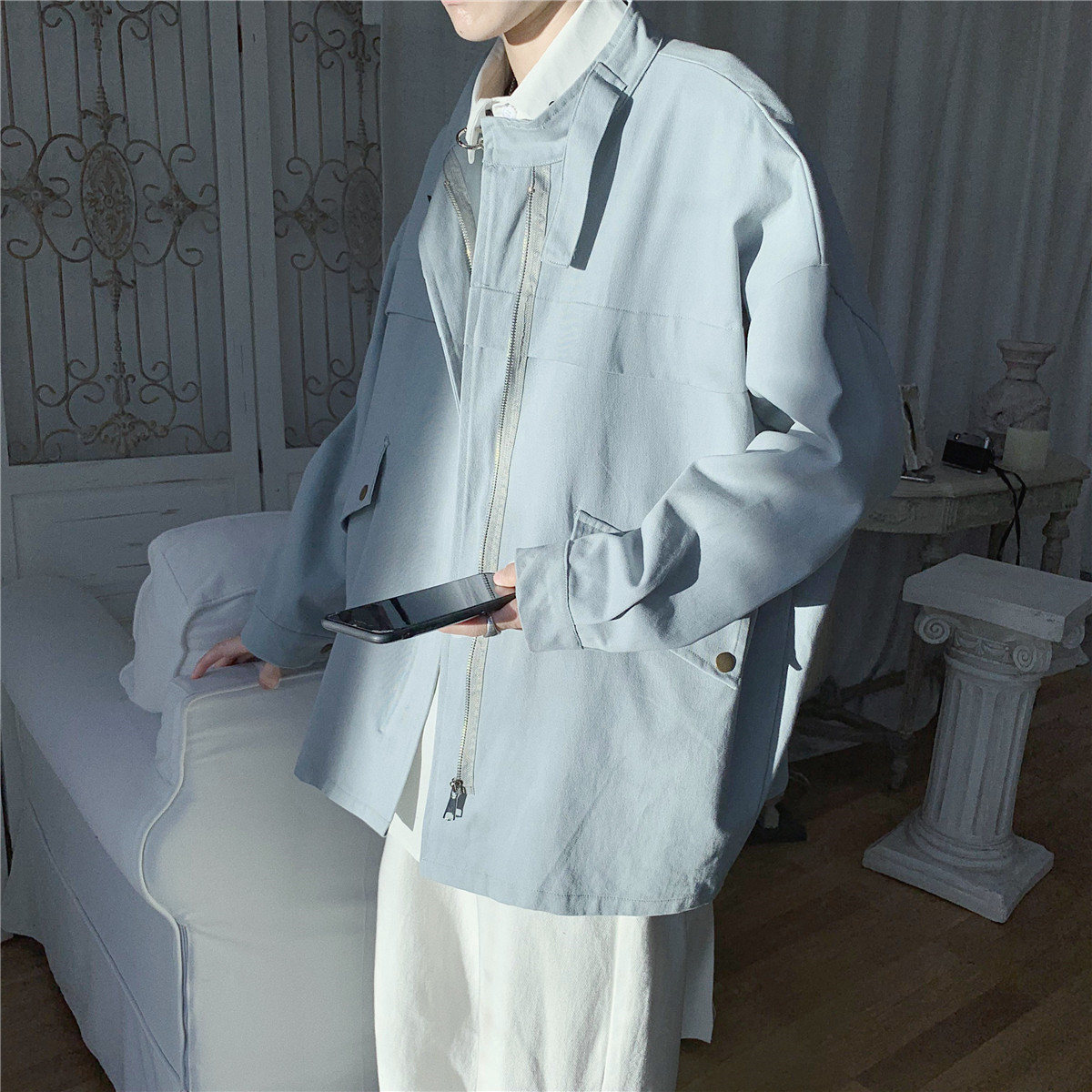 Melody Windmill Jacket Men's Spring 2022 New Tide Cards Han Wind Chic Clothes Loose Spring Autumn Clothing Men's Jackets