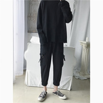 Casual pants mens Spring and Autumn New 2021 high street ins Tide pants Korean trend autumn mens overalls
