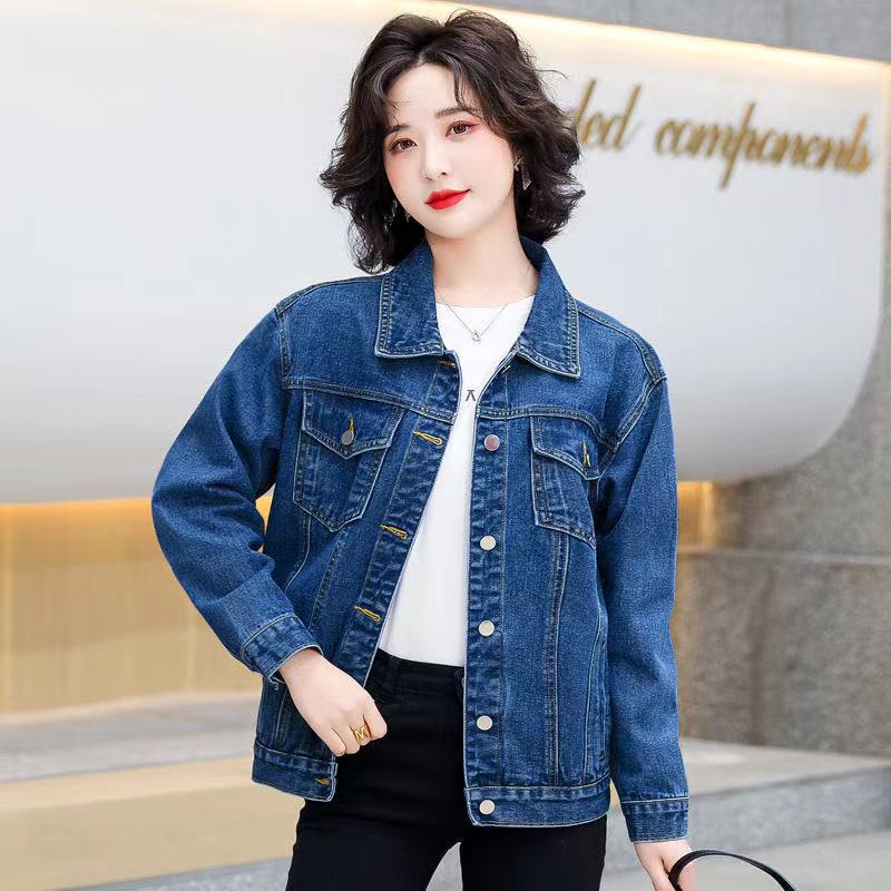 2026 New Denim Jacket for Women, Plus Size, Age-Reducing, Spring and Autumn, Korean Style, Loose Top, Slimming, Casual, Versatile Denim Jacket