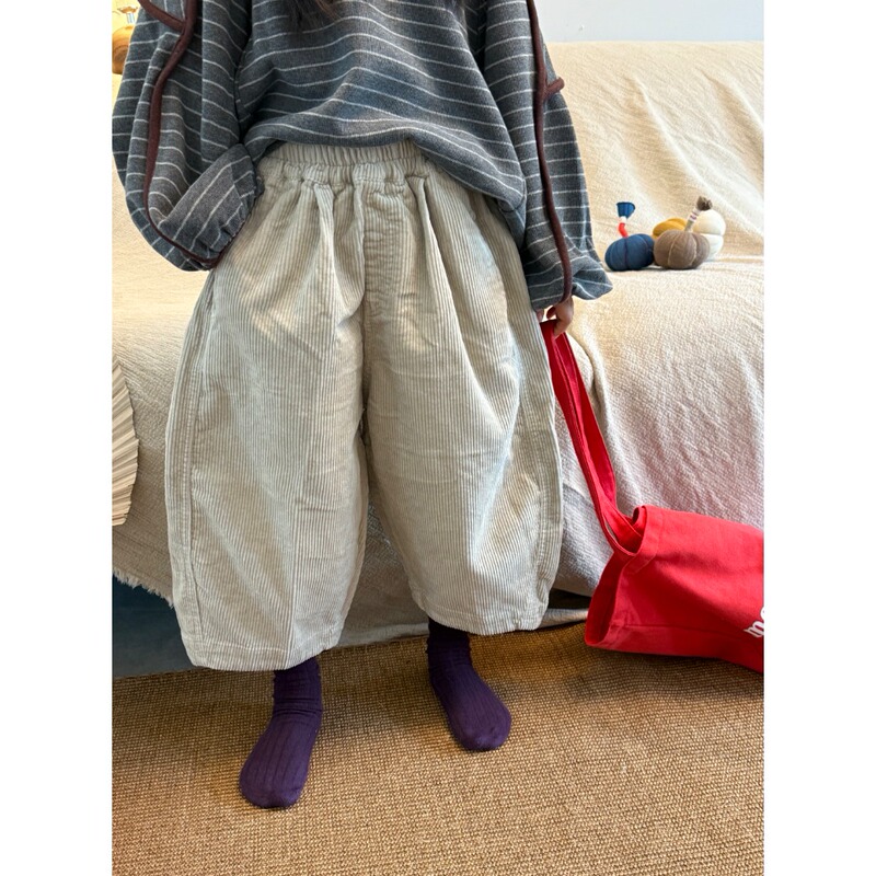 Children's Autumn Korean Style Unisex Corduroy Casual Pants Fk158